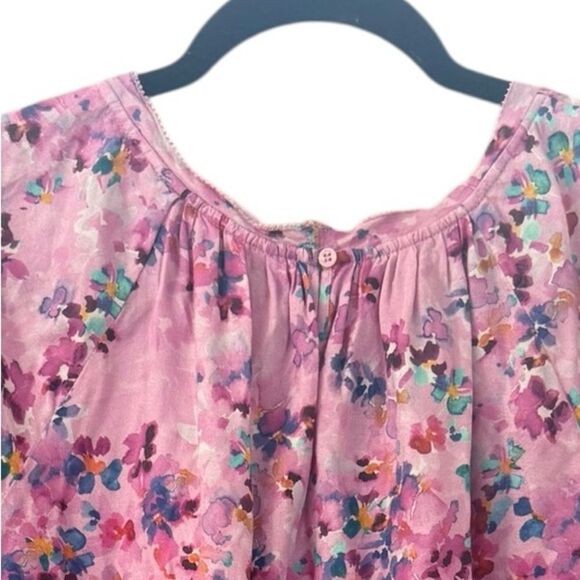 Soft Surroundings Brialla Pink Floral Blouse Top - size XL - Picture 8 of 8